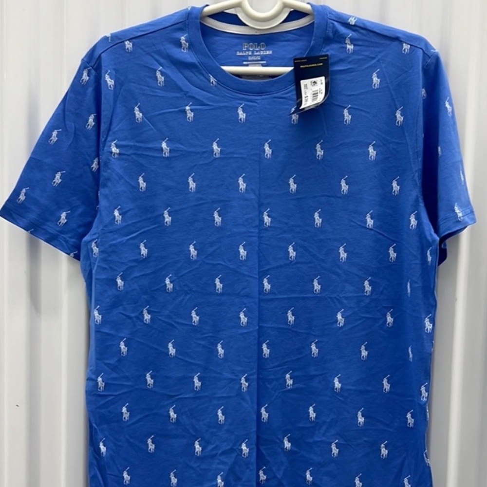 🏇 Unique Ralph Lauren Polo ALL OVER PRINT T-Shirt. Excellent condition like new